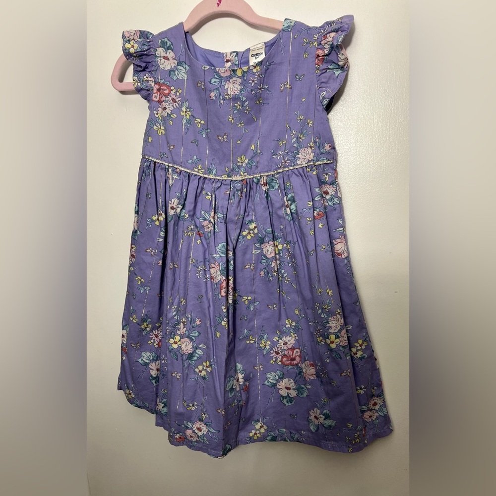 OshKosh B'gosh Purple Floral Kids Dress